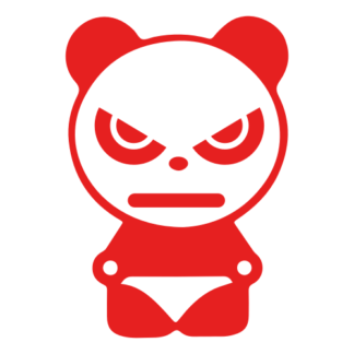 Angry Panda Decal (Red)